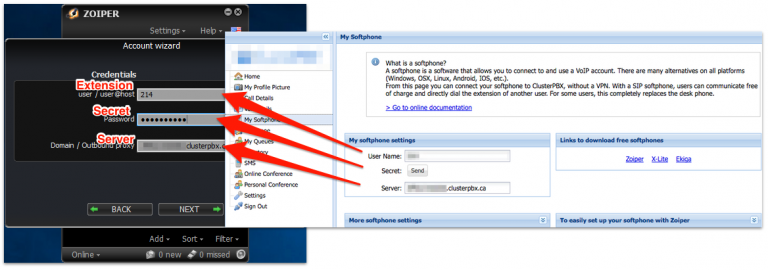 zoiper freepbx setup